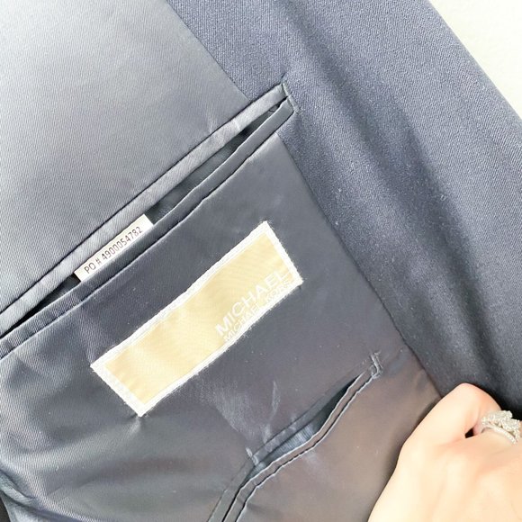 ❤️SOLD❤️Michael Kors Wool Blend Navy Blue Sports - Picture 4 of 9